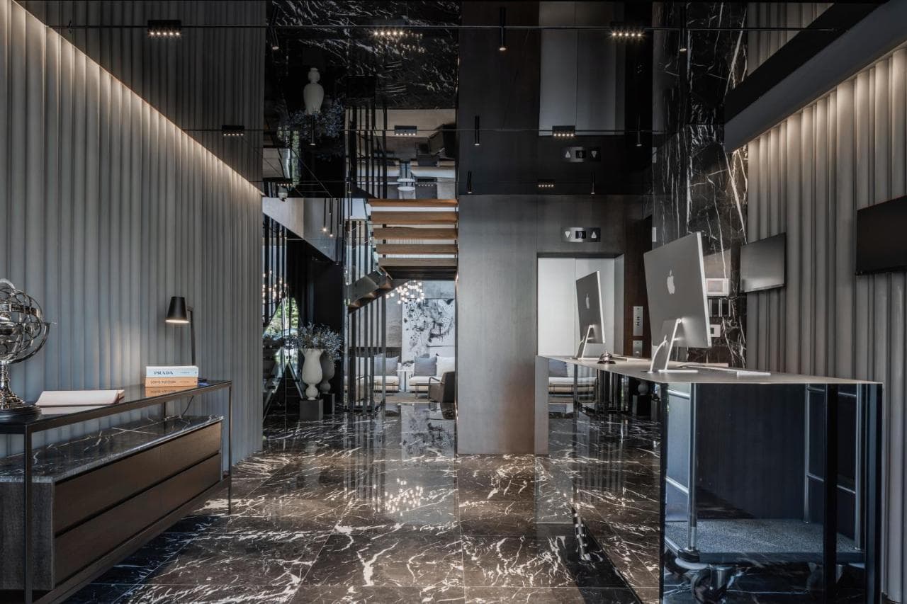 Black marble and the staircase